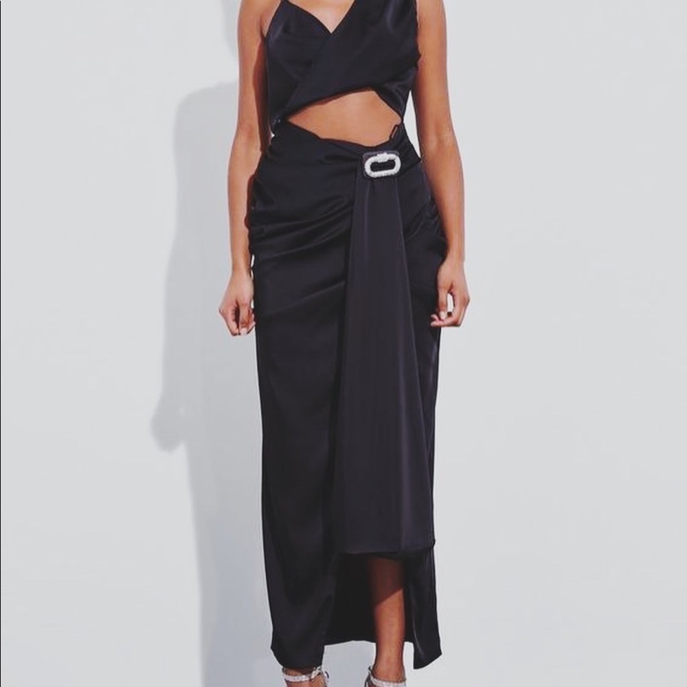 Drape maxi skirt & top set